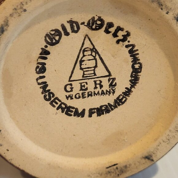 Vintage W Germany Original Gerzit Gerz Pub Scene Cherubs Beer Stein Half Liter - Picture 12 of 12